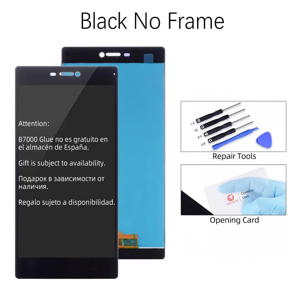 Дисплей для HUAWEI P8 GRA L09 gra-l09 gra-ul10 LCD в сборе с тачскрином на рамке 5.2'' черный белый золото - Цвет: Black No Frame