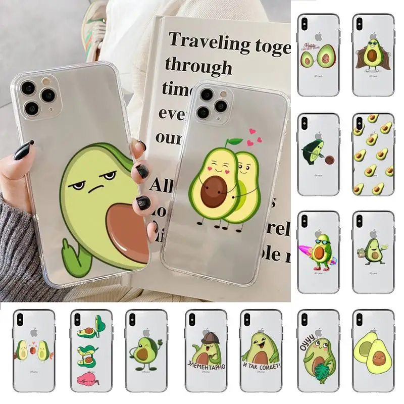 

MaiYaCa Cute Cartoon Fruit Avocado Phone Case for iPhone 11 12 13 mini pro XS MAX 8 7 6 6S Plus X 5S SE 2020 XR cover