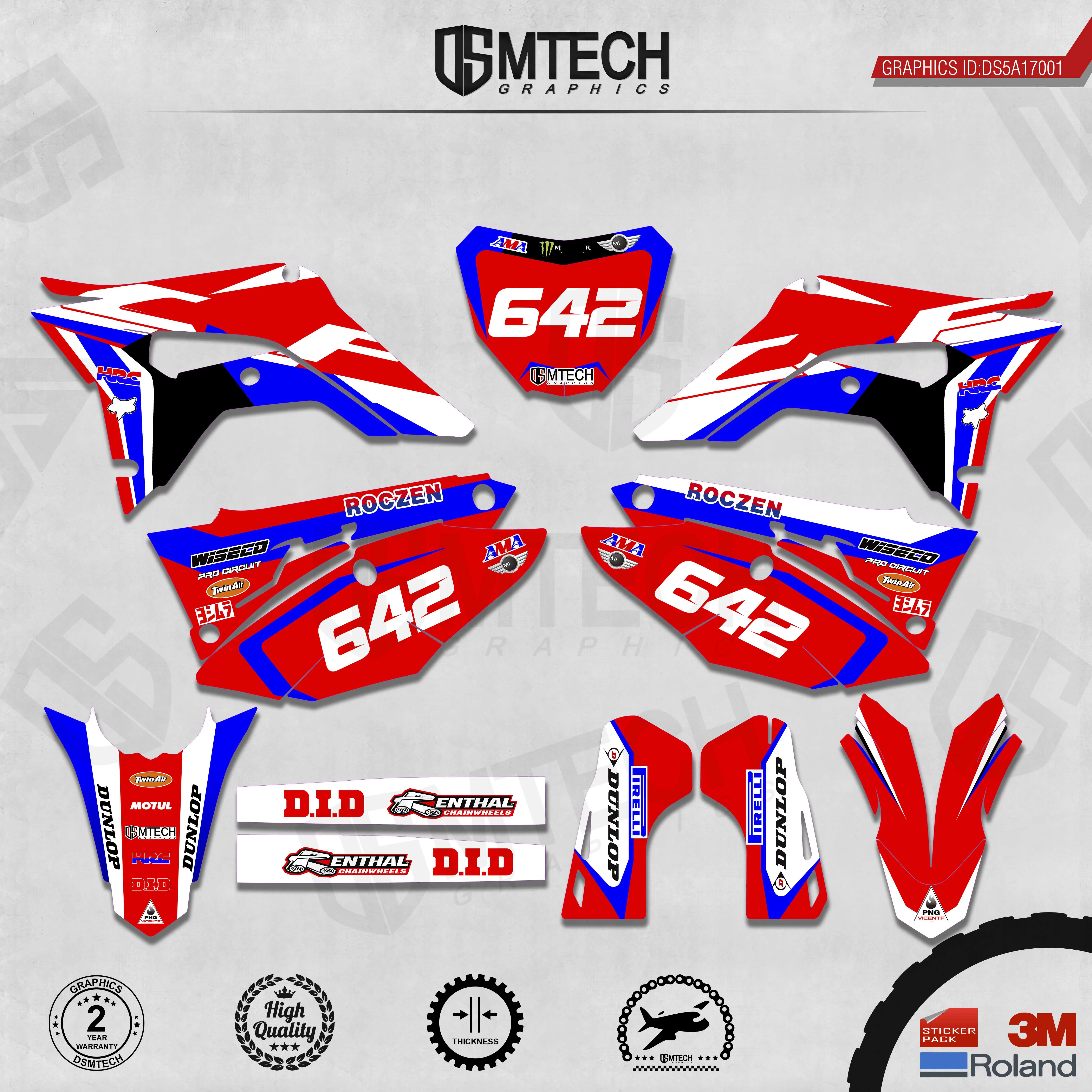 DSMTECH Customized Team Graphics Backgrounds Decals 3M Custom Stickers For 2018-2020 CRF250R 2017 2018 2019-2020 CRF450R 001