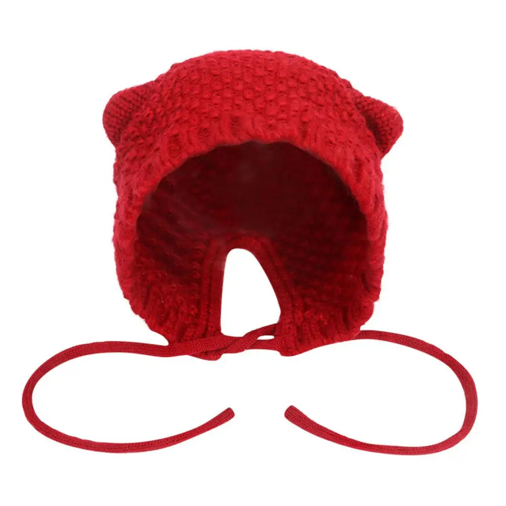 

Baby Hat newborn photography props Winter Keep Warm Cap Letter Earflap Knit Crochet Beanie Kid Infant Girl Boy Hat