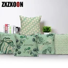 Тропические Зеленые растения лист Пальма монстера Геометрические Животные Олень диван домашняя Подушка Чехол Наволочка для украшения гостиной