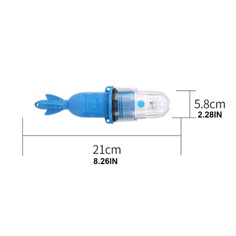 

652F LED Underwater Fishing Light Portable Automatic Light-operated Waterproof Monochromatic Flashing Lamp Lures Fish Shrimp