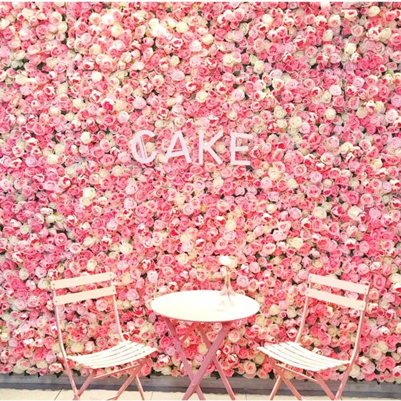 

Artificial silk rose peony 3D roll up flower wall wedding backdrop decoration flower runner wedding