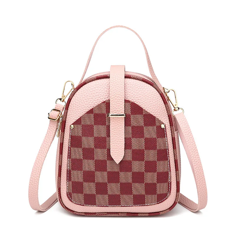 

Женская обувь с принтом в клетку кожаный маленький рюкзак 2019 осень-зима новая Студенческая хит Цвет Дикая мода женский рюкзак