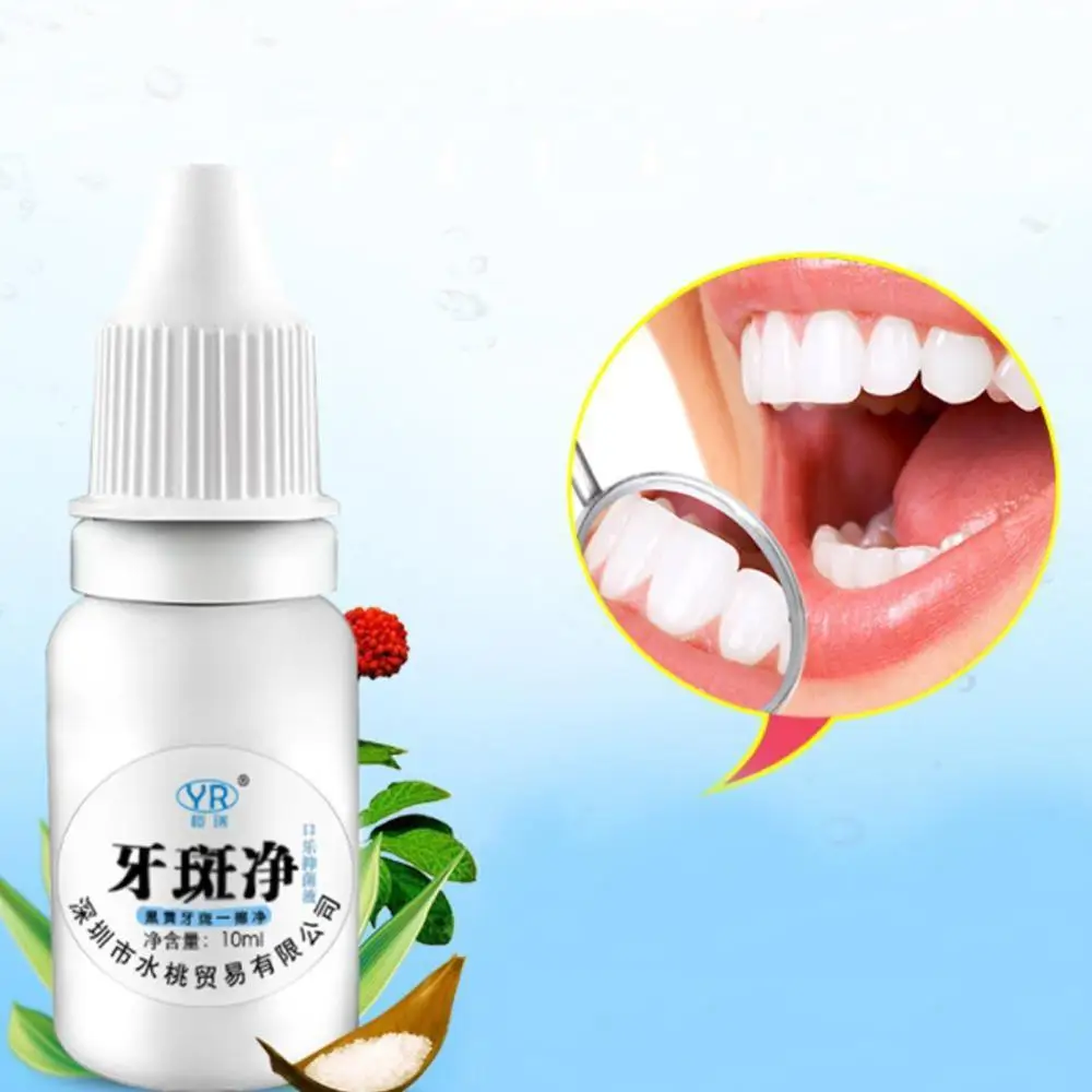 

10ml Teeth Whitening Powder with 10 Cotton swab Hygiene Cleaning Serum Removes Plaque Stains