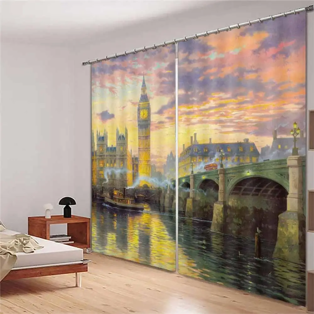 

Роскошные занавески в европейском стиле для гостиной, спальни, 3D затемняющие занавески подходят для всех видов окон