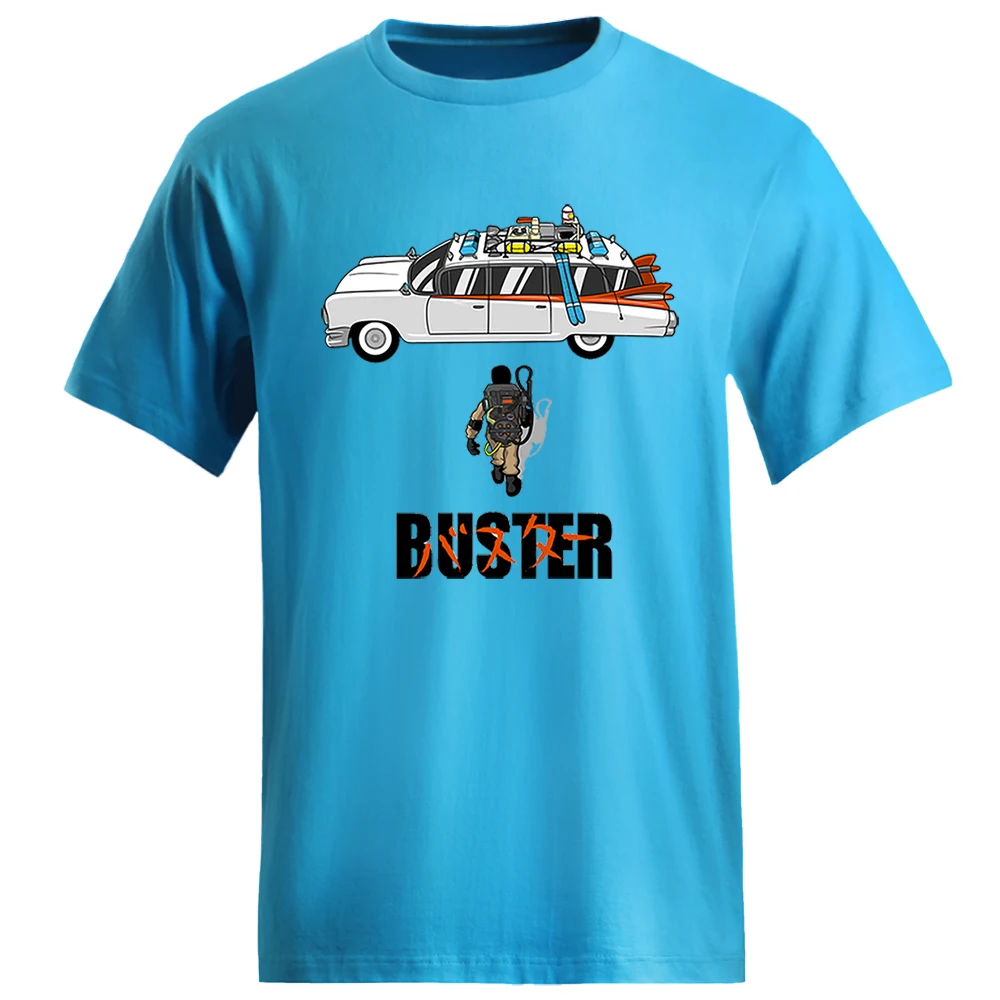 

Fashion Street Modified Car Male Tshirts Funny Buster Logo Pattern Men Tee Shirts Famous Brand Men's T-Shirts Fashion Streetwear