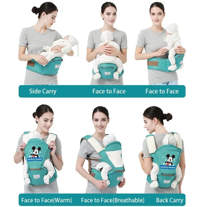 Disney переноска для малышей Микки и Минни Маус эргономичный Хипсит кенгуру детское