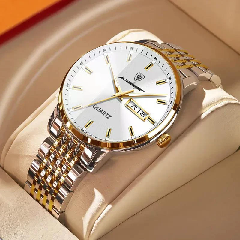 

2023 Top Luxury Brand Men Watches Business Quartz Wristwatch Stainless Steel 30m Waterproof Date Week Clock Relogio Masculino