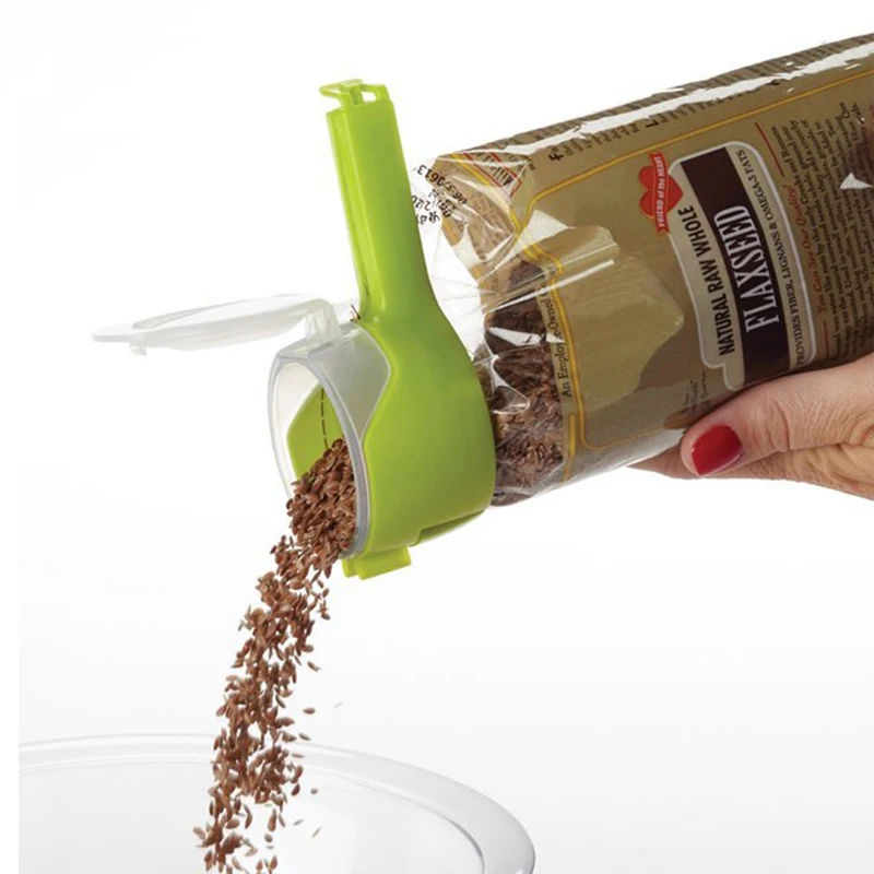 1 шт., упаковка для хранения еды, еды, закусок, уплотнение, залейте мешок, зажимы для герметизации, зажим для пищевых продуктов, кухонный инструмент зажим для домашней еды
