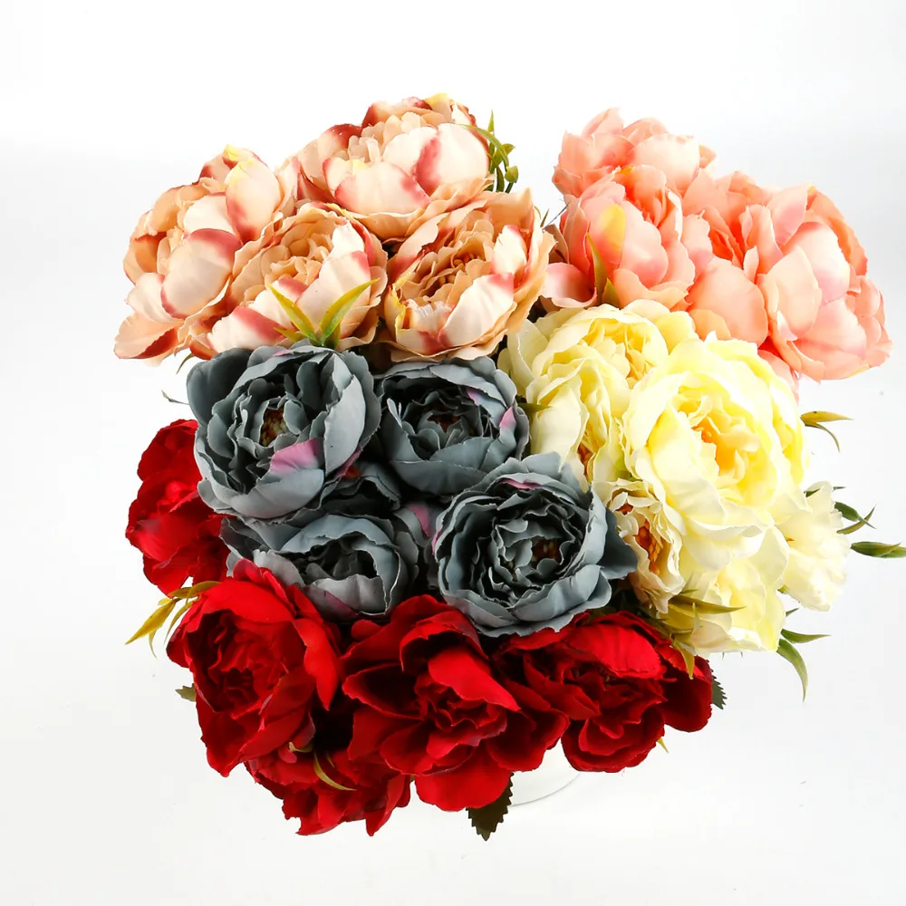 Букет в европейском стиле для свадебной вечеринки мини-пион Шелковый