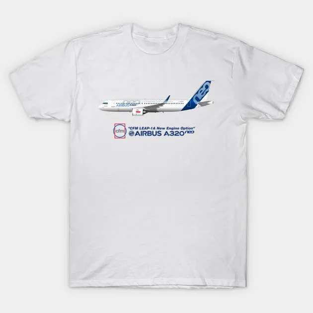 Мужская футболка с изображением Airbus A320 NEO F WNEW от stevehclark для женщин и