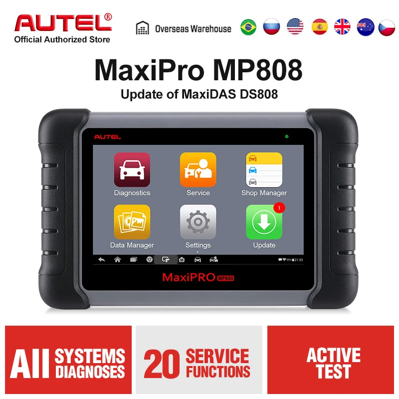 Autel MP808 Профессиональный oe уровень диагностики OBD2 OBDII диагностический инструмент