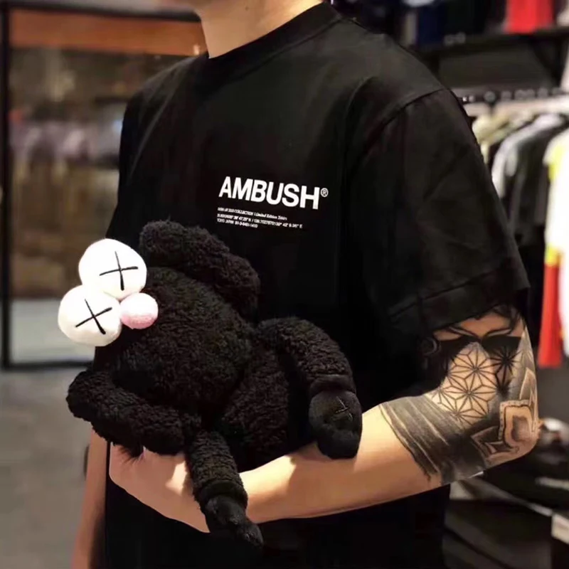 

2021 New Hip Hop Ambush T Shirt Men Women 1:1 High Quality Casual Cotton Orange Reflective High Street Ambush T-shirt Top Tees