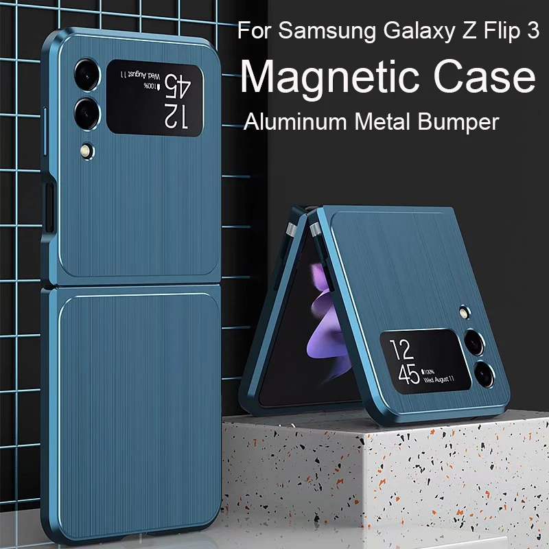 

Магнитный чехол-книжка для телефона Samsung Galaxy Z с алюминиевой рамкой