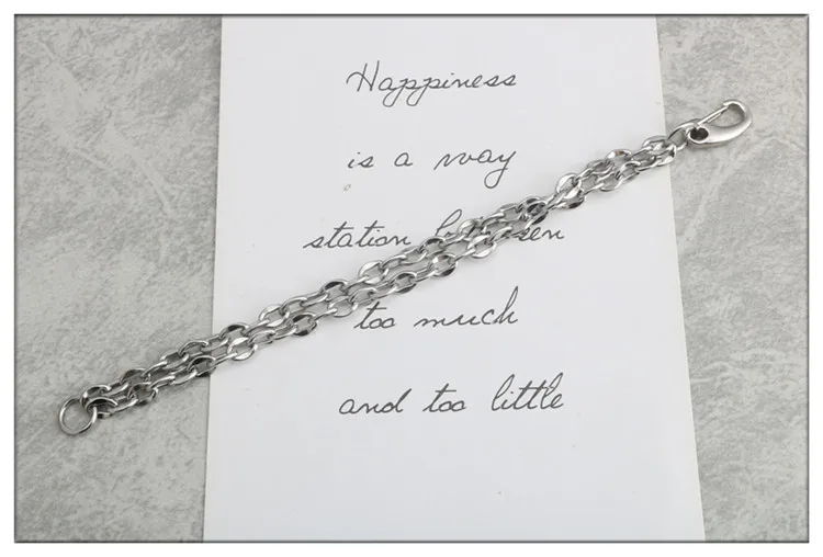 Модный тренд дикий для мужчин и женщин двойная цепь ювелирные изделия Хип-хоп