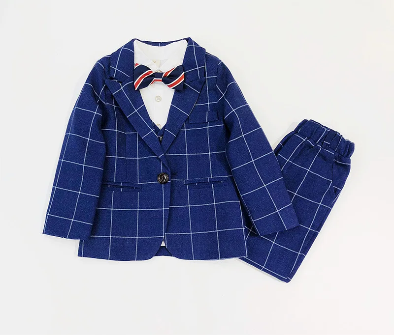 Детский Повседневный костюм вечернее платье для мальчиков на свадьбу день