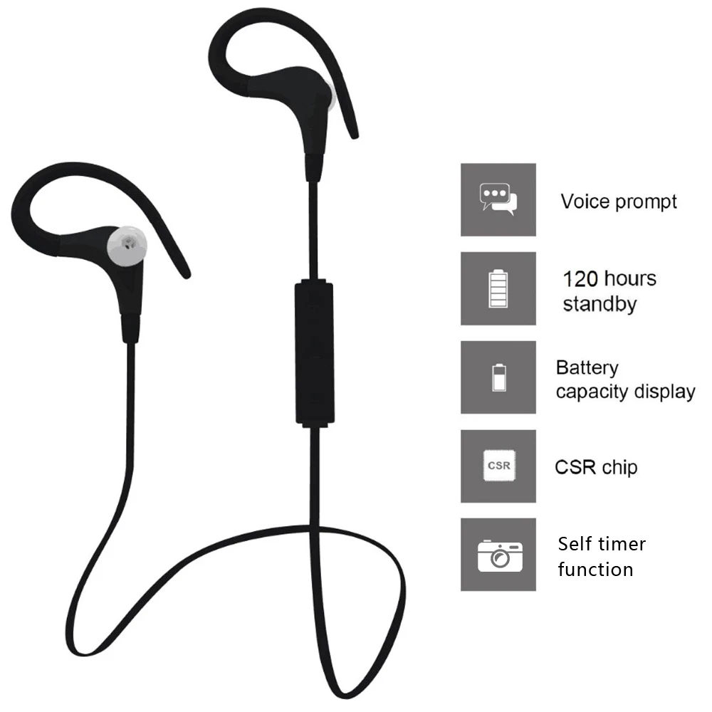 Bluetooth наушники Беспроводные Мини гарнитура с микрофоном Скрытые Наушники для