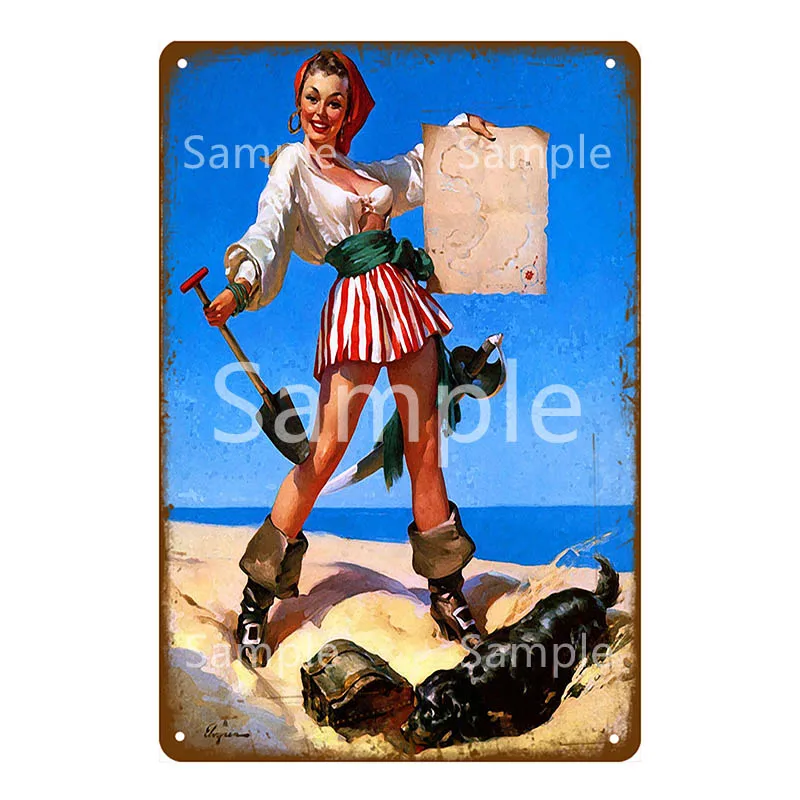 Жестяные знаки с русской девушкой металлические плакаты винтажные настенные