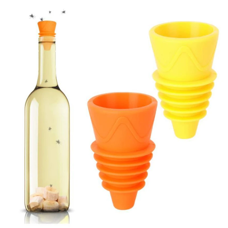 

Indoor Fruit Fly Traps Reusable Fly Bottle Top Trap For Kitchens Outdoor Traps Pest Control Products For Home Garden Supplies