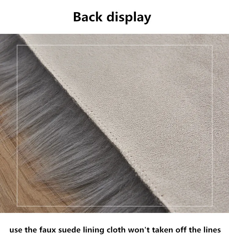 

2021 Hot 15 Colors Sheepskin Wool Carpet Chair Cover Bedroom Faux Mat Seat Pad Plain Skin Fur Plain Fluffy Area Rugs Washable