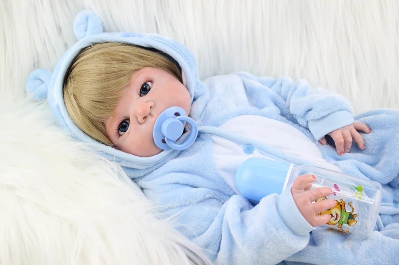 BZDOLL 55 см полный корпус силиконовый реборн реалистичные куклы новорожденных