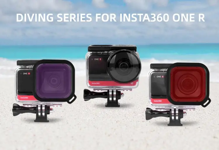 Водонепроницаемый корпус фильтры для объектива Insta 360 ONE R Чехол Для Подводного