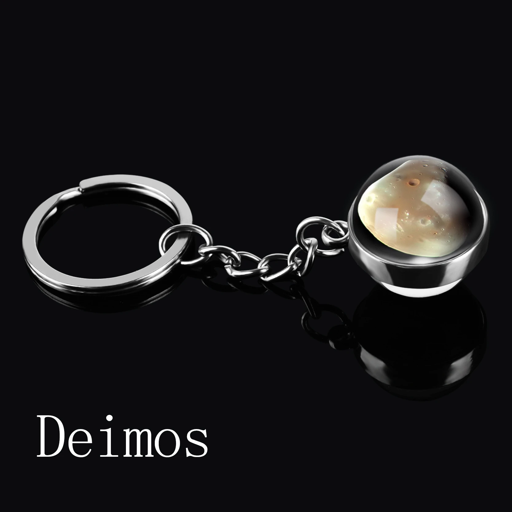 Solar System Planet Mars Uranus Keychian Glass Ball Doule Sided Key Rings Holder For Women Men Gift | Украшения и аксессуары