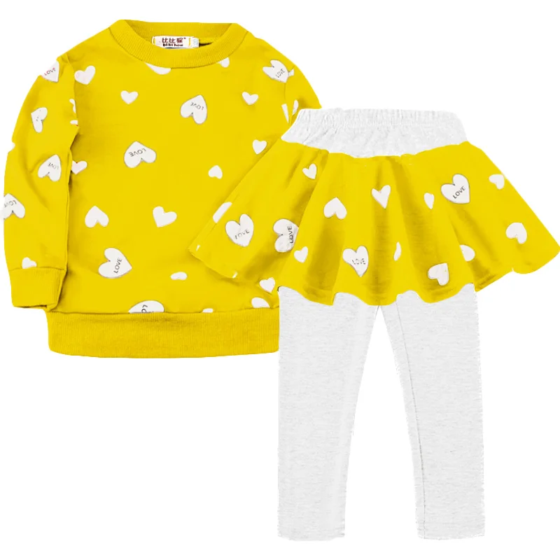 

Toddler Girls Autumn Winter Woolen Clothes Kids T Shirt Pants Christmas Clothes Girls Printed Outfits Suit Children Clothing set