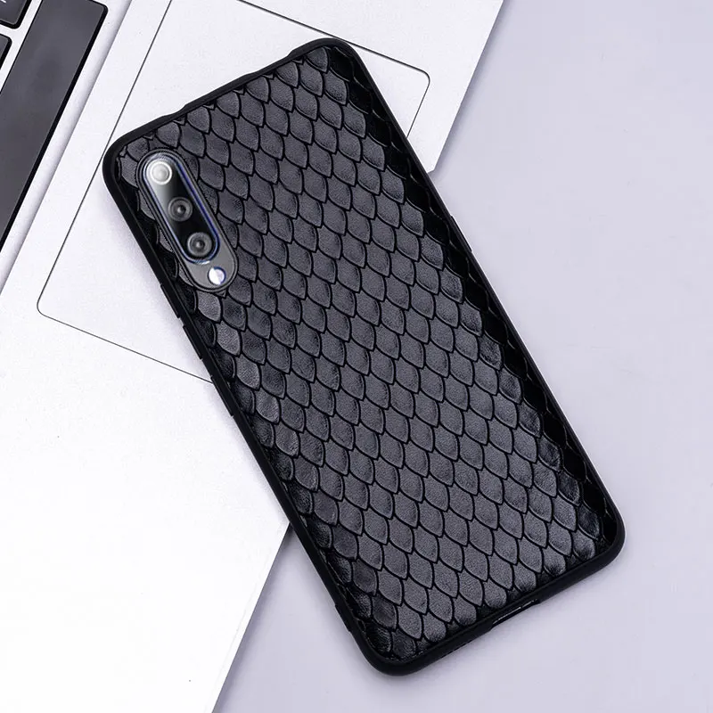 Leather Phone Case For Huawei P30 P40 P20 lite nova 5t Honor 20 pro 9 10 10i 8x 9x Cowhide Fish scale texture | Мобильные телефоны