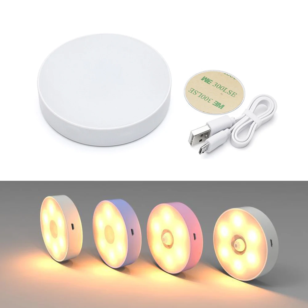 

Dimmable Touch Sensor LED Cabinet Lights USB Rechargeable Magnet Stick-on Closet Lamp for Bedroom Stairs Tap Night Lights