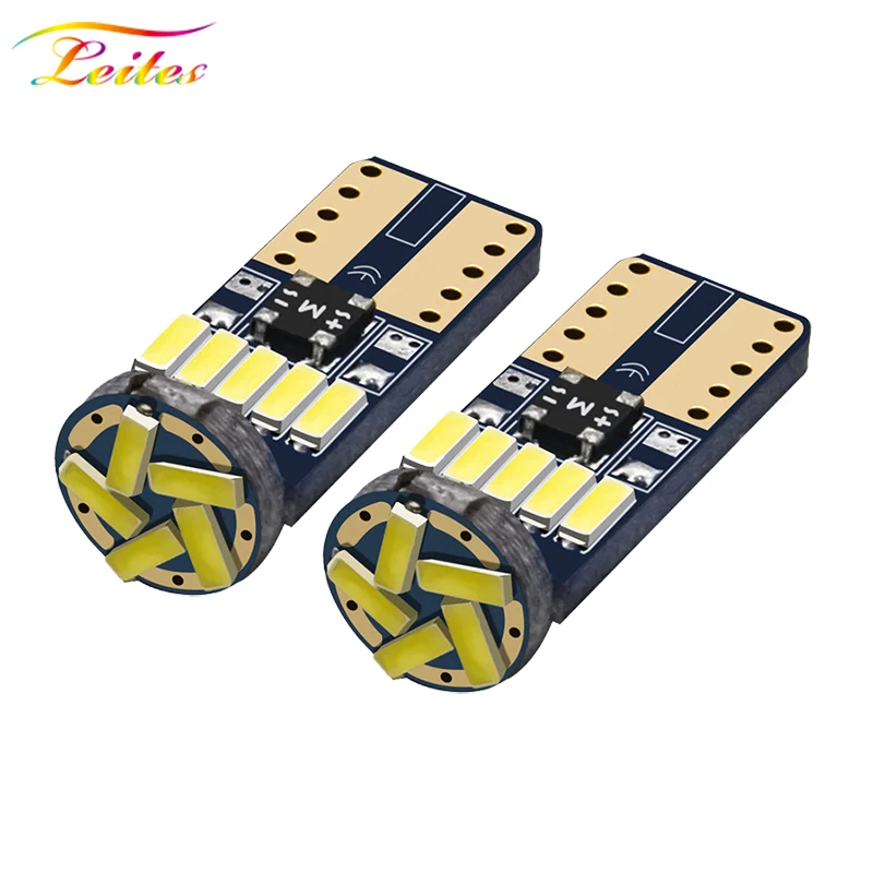

600 шт., светодиодные лампы T10 W5W Canbus 194 LED 4014 SMD 15 LED лампы, белые лампы без ошибок, внутреннее освещение, купольная карта, лампа для багажника 12 В