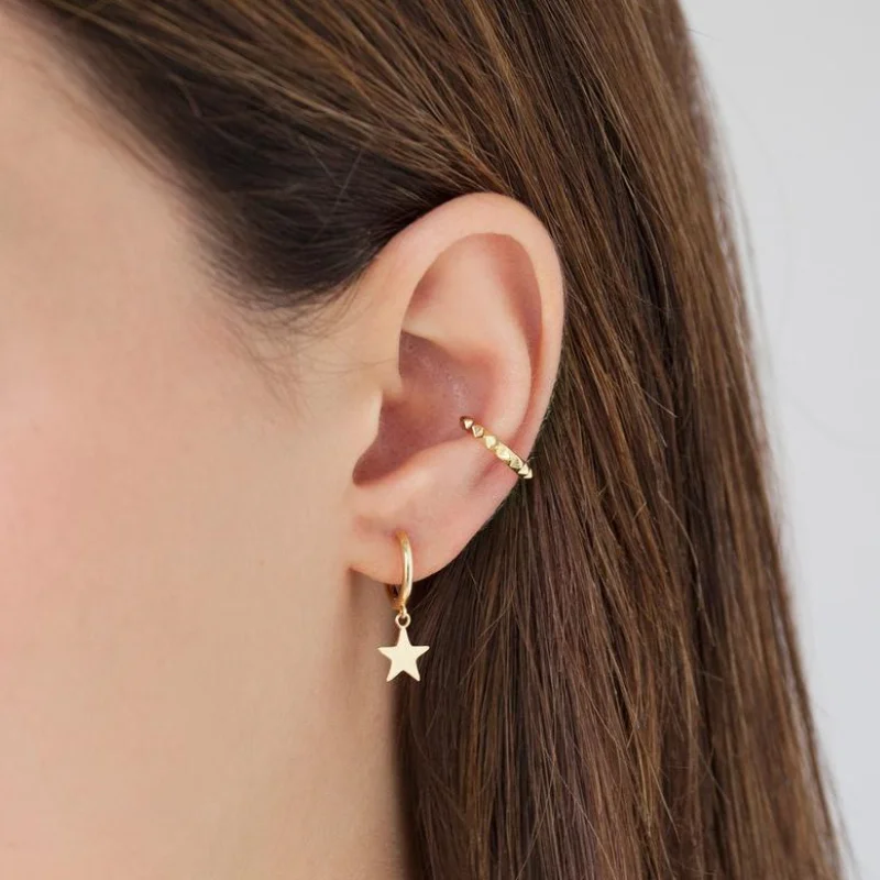 Женские серьги кольца из серебра 925 пробы в минималистическом