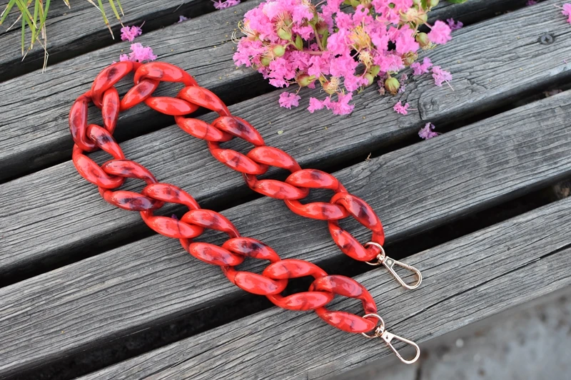 red silver buckleX MM FOND Продвижение леди смолы сумки ремень черный и белый девушки моды Наплечные ремни для сумок толстый и сильный большой размер часть ремень - Цвет: red silver buckleX