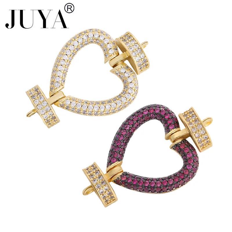 

JUYA Fastener Clasps For Bracelets Making Cubic Zirconia Spiral Clasp Hooks Connectors DIY Handmade Jewelry Findings Accessories