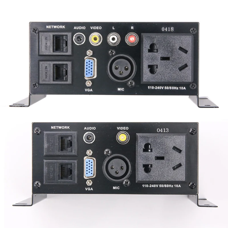 Мощная розетка Zinc Alloy Plate Power AU с двумя портами RJ45, MIC, VGA, 3,5 мм аудио-видео мультимедийной информации.