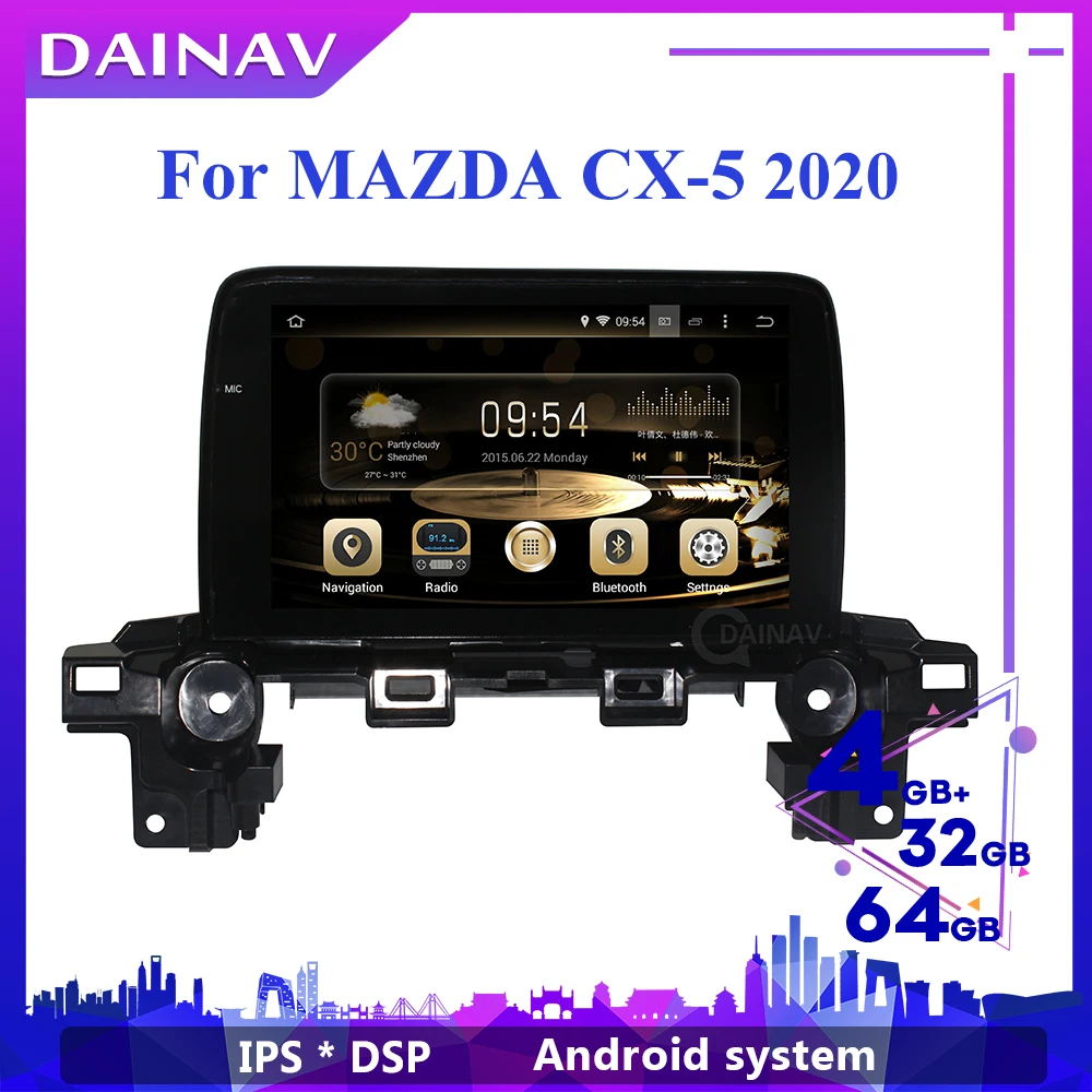 

9 дюймов вертикальный Экран автомобиль радио стерео для MAZDA CX-5 2020 Авто GPS навигации мультимедийный DVD плеер