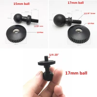 15mm 17mm ballhead converter to 14 screw head for car monitor pad gps cellphone ball mount base for gopro