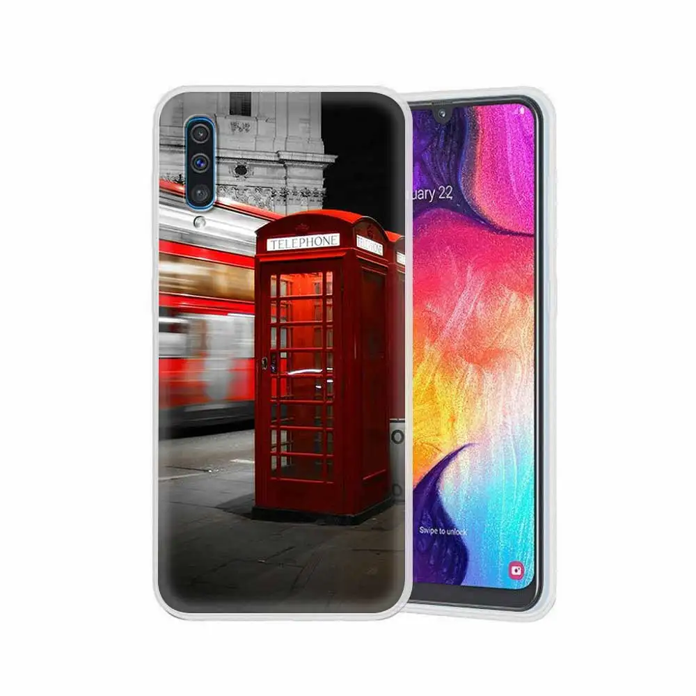 

London Bus England Telephone Translucent Matte Case for Samsung Galaxy A51 5G A50 A71 A21s A31 A10 A20 A30 A40 A41 Soft Cover