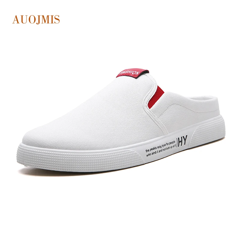 Летние мужские туфли дышащие легкие повседневные с открытыми плечами красные