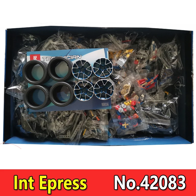 

Конструктор детский 1:1, супер-автомобиль, гоночный, 42083, 20086, 3599 шт.