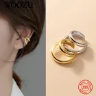 Серьги-клипсы женские из серебра 925 пробы, с двойным слоем Каффы