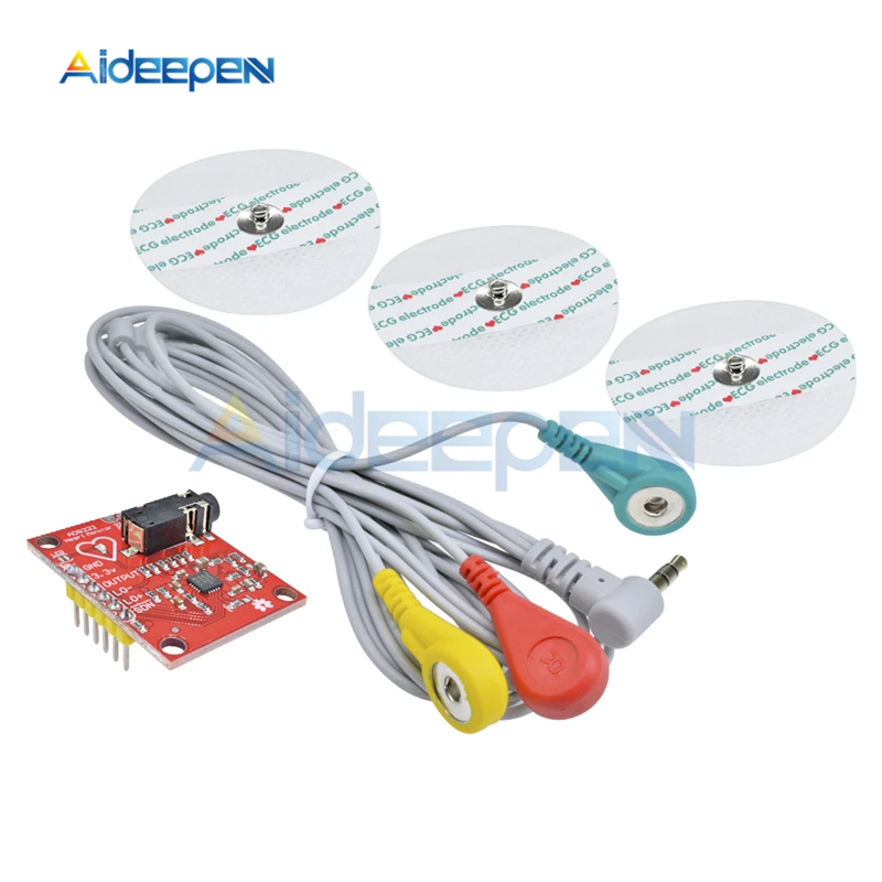 1 компл. AD8232 измерение показателей ЭКГ Pulse Heart ECG модуль датчика мониторинга для