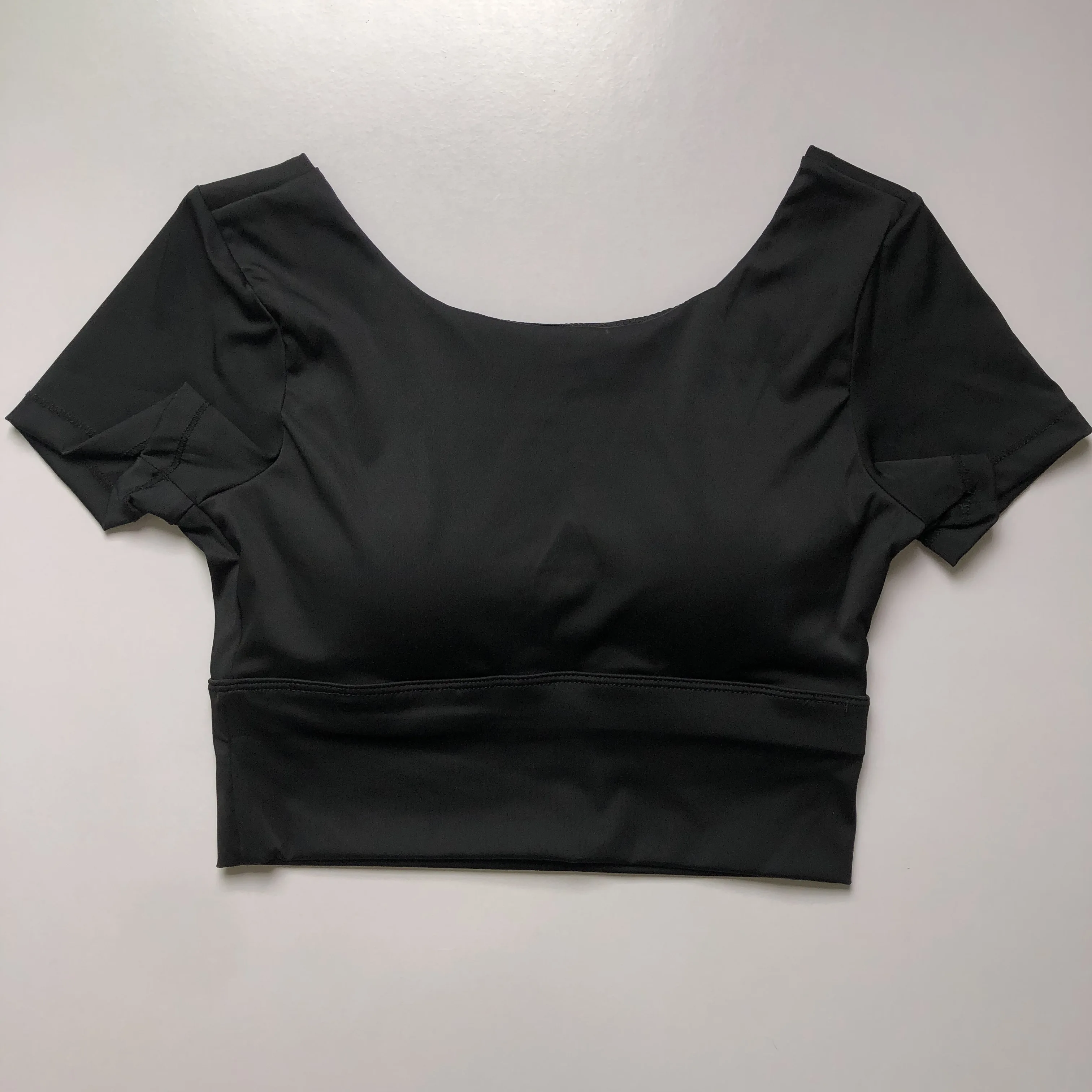 

Women's Sports Short-sleeved Quick-drying Fitness Top Sexy Yoga Clothes High-elastic Outdoor Running Training T-shirt Tight Thin
