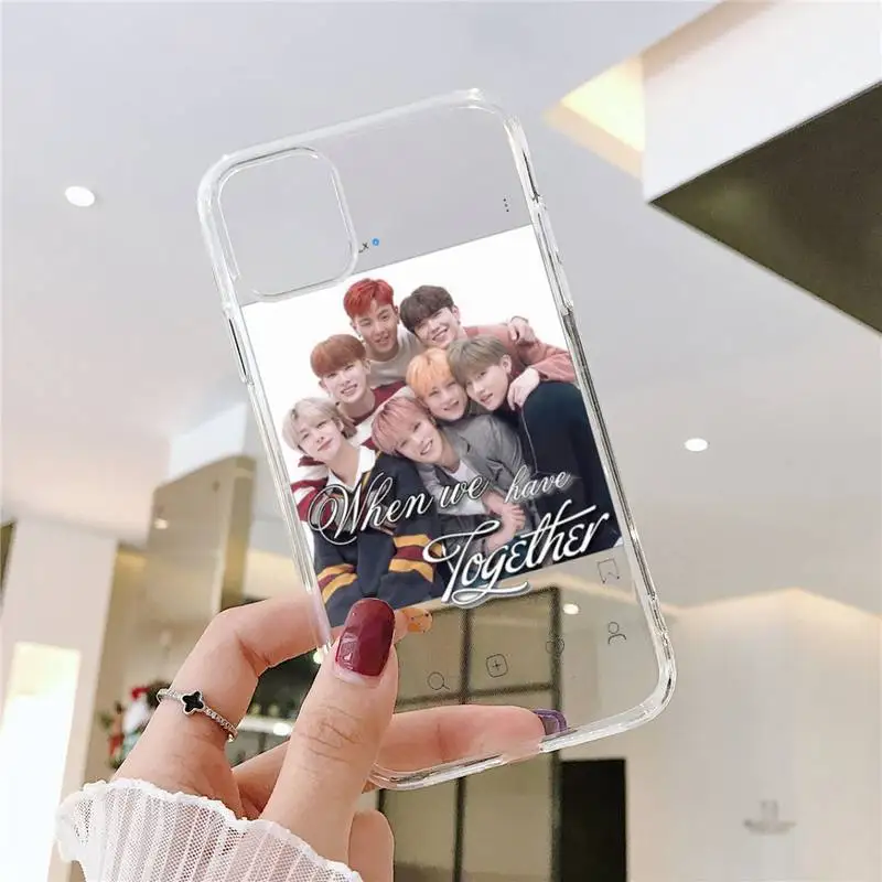 

monsta x Phone Case Transparent for iPhone 11 12 mini pro XS MAX 8 7 6 6S Plus X 5S SE 2020 XR