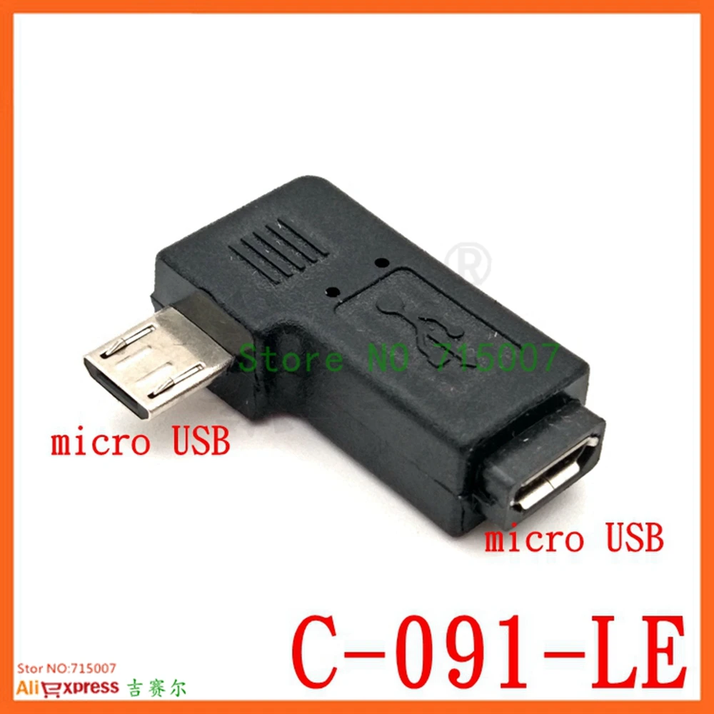 90 градусов левый и правый угловой мини USB 5pin гнездо к Micro штекер Адаптер