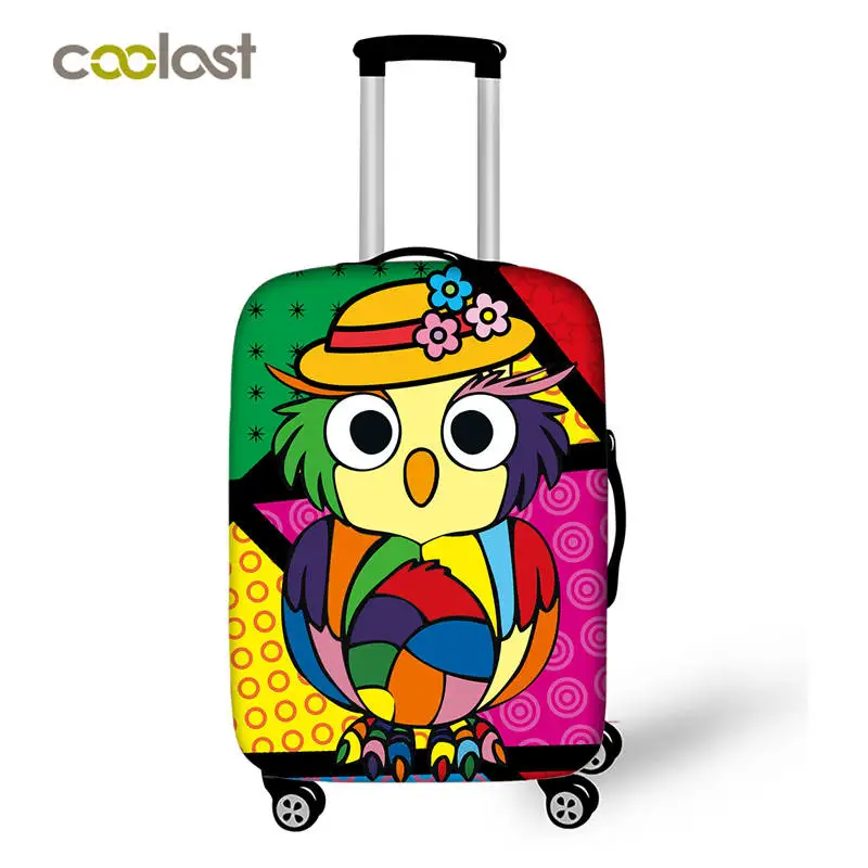Чехол с мультяшной совой на колесиках чехол для костюма девочек 18 32 дюйма