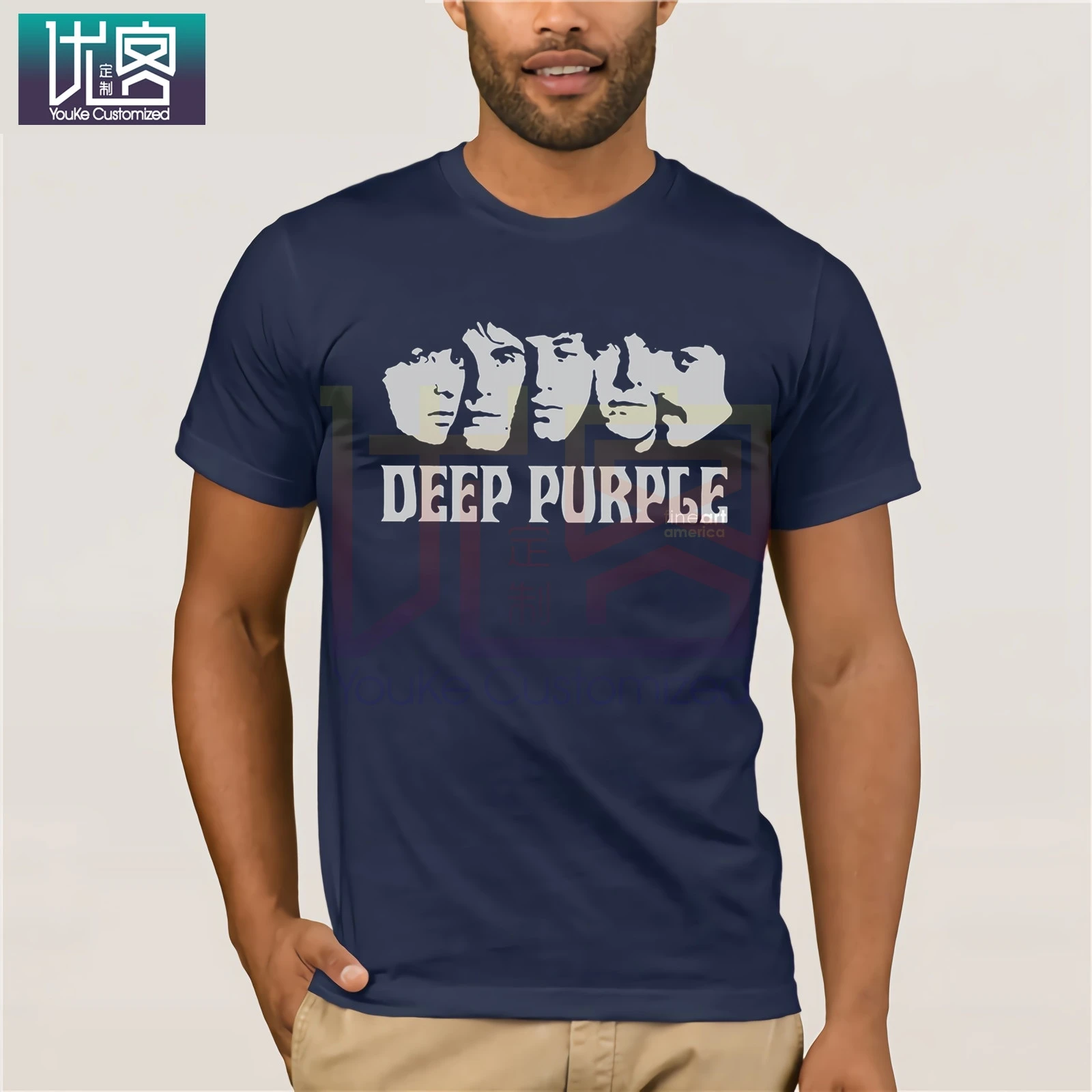 Deep Purple T-Shirt Cool Old Band Black Vintage Classic Rock Tees O-Neck T-Shirts Humor Tee Shirt 100% Cotton Tops Graphic |
