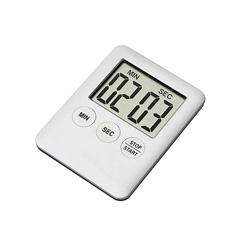 Super Thin LCD Digital Screen Kitchen Timer Square Cooking Count Up Countdown Alarm Sleep Stopwatch Temporizador Clock