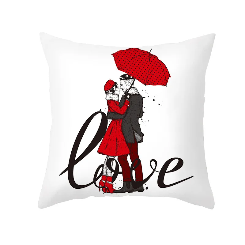 

Valentines Day Love Heart Kiss Pillow Cover Party DIY Decoration Bride Wedding Decoration Valentines Day Gift Rustic Wedding